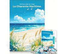 Puzzle per adulti da 1000 pezzi, Affiche Charente Maritime, Relax Games, Fun at Home Activities, Enhance Love between Couples 50x75cm