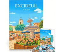 Puzzle per adulti da 1000 pezzi Affiche Marché Excideuil | Assemblaggio di modelli Collezione d'artista Belle Arti Per rafforzare l'amore tra le coppie 75x50cm