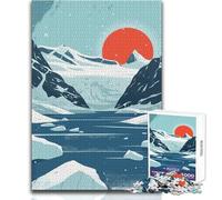 Puzzle per adulti da 1000 pezzi,Alaska,arte minimalista,gioco pratico,decorazione perfetta,regali di Babbo Natale segreto,dimensioni 38x26cm