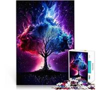 Puzzle per adulti da 1000 pezzi “Albero Cosmico” Fatto di legno，per età 14+ Interessante riduzione dello stress Regali interessanti per ridurre lo stress。misurare：50x75cm/19.68x29.52pollice