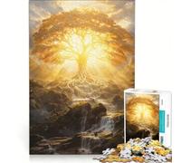 Puzzle per adulti da 1000 pezzi "Albero della Luce Eterna" gioco pratico rilassante e stimolante per la mente ideale come decorazione da scrivania 50x75cm