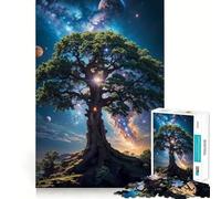 Puzzle per adulti da 1000 pezzi "Albero della Luce", taglio preciso, divertente gioco di abilità, svago e attività per compleanno (38x52cm)