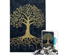 Puzzle per adulti da 1000 pezzi Albero della Vita Dorato Puzzle per adolescenti Giochi di relax Analisi e Logica Regali di Natale e compleanno (dimensioni 38x26cm)