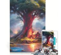 Puzzle per adulti da 1000 pezzi "Albero della Vita" gioco pratico analisi e logica regalo per amici e familiari 38x26cm