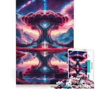 Puzzle per adulti da 1000 pezzi Albero della Vita Rosa gioco rilassante antistress intellettuale regalo di compleanno regalo di viaggio 38x26cm