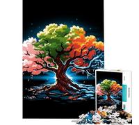 Puzzle per adulti da 1000 pezzi Albero delle Quattro Stagioni Divertimento a Casa Attività di Assemblaggio Gioco Manuale per Ragazzi dai 14 anni in su (38x26cm)