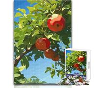 Puzzle per adulti da 1000 pezzi, albero di mele con mele rosse mature, divertente e tranquillo passatempo, giocattolo artigianale di alta qualità con bordi precisi, dimensioni 50x75cm