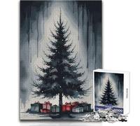 Puzzle per adulti da 1000 pezzi, albero di Natale gotico, gioco di sfida unico, decorazione artistica per la casa, regalo per compleanni, dimensioni 50x75cm