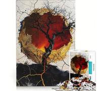 Puzzle per adulti da 1000 pezzi, albero nero spezzato, gioco divertente, rilassante per la mente, per rafforzare l'amore tra le coppie, 38x26cm