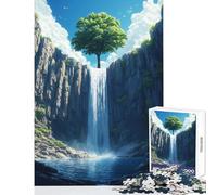 Puzzle per adulti da 1000 pezzi Albero sopra cascata Giocattolo educativo Regalo di compleanno Giochi divertenti Rafforza l'amore tra coppie Dimensioni 50x75cm
