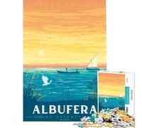 Puzzle per adulti da 1000 pezzi Albufera Valencia Spagna stampa artistica di viaggio gioco intellettuale rilassante gara di velocità manuale ottimo regalo per gli amanti dei giochi (38x52cm)