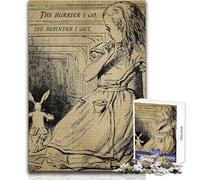 Puzzle per adulti da 1000 pezzi Alice e il coniglio bianco Gioco pratico educativo Regalo per compleanni Dimensioni 38x52cm