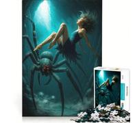 Puzzle per adulti da 1000 pezzi: Alice, ragno e teschi nella caverna, gioco impossibile, passatempo ideale per le vacanze, compleanno e Natale 38x52cm