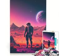 Puzzle per adulti da 1000 pezzi alla ricerca di vita nello spazio gioco impossibile antistress compleanno e Natale 38x52cm