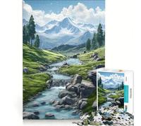 Puzzle per adulti da 1000 pezzi Alpi svizzere maestose gioco impossibile vacanza a casa passatempo compleanno e Natale 38x26cm