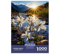 Puzzle Per Adulti Da 1000 Pezzi Alpine Flowers in The Sunlight Puzzle Per Adulti Giochi Divertenti Sfida Difficile Divertimento A Casa Attività, 38x26cm/1000pcs