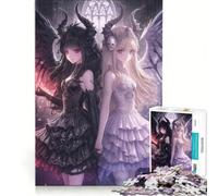 Puzzle per adulti da 1000 pezzi "Angeli Oscuri e Luminosi", gioco interattivo, interazione genitore-figlio, ideale come regalo per tutta la famiglia 38x26cm