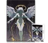 Puzzle per adulti da 1000 pezzi, angelo anime con alone dorato, rompicapo, giochi per famiglie, un'opera d'arte, regali di Babbo Natale segreto, dimensioni 38x26cm