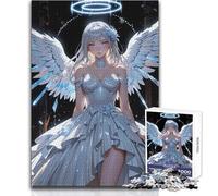 Puzzle per adulti da 1000 pezzi Angelo con ali bianche Bellissimo design Analisi del gioco e logica Regali di Babbo Natale segreto Dimensioni 38x26cm