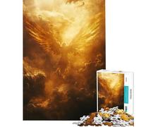 Puzzle per adulti da 1000 pezzi Angelo dorato tra le nuvole Gioco per tutta la famiglia un giocattolo avvincente per coltivare la pazienza donne uomini e famiglie (38x26cm)