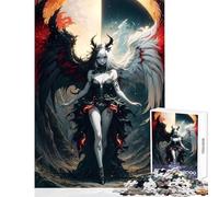 Puzzle per adulti da 1000 pezzi,angelo gotico e diavolo,decorazione per la casa,giocattoli,regalo per compleanni,gioco impossibile,migliora l'amore tra coppie,dimensioni 38x26cm