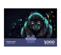 Puzzle Per Adulti Da 1000 Pezzi Angry Gorilla Illustration Puzzle Gioco Rompicapo Antistress Regali Unici Per Compleanno E Natale 38x26cm/1000pcs