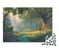 Puzzle Per Adulti Da 1000 Pezzi Animal Forest, Cartone Robusto, A Peaceful Forest Where Animals Live in Harmony Gioco Educativo Per La Casa, Regalo Perfetto, 52x38cm/1000pcs