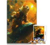 Puzzle per adulti da 1000 pezzi, animali nello spazio, giocattolo, gioco intellettuale, decorazione per la casa, regali di Babbo Natale segreto, dimensioni 38x52cm