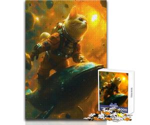 Puzzle per adulti da 1000 pezzi, animali nello spazio, giocattolo, gioco intellettuale, decorazione per la casa, regali di Babbo Natale segreto, dimensioni 38x26cm