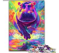 Puzzle per adulti da 1000 pezzi, animali, rinoceronti, giocattoli, giochi educativi, decorazioni murali antistress (dimensioni 50x75cm)
