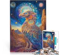 Puzzle per adulti da 1000 pezzi Antica fenice colorata Fatto di legno，Adatto a partire dai 14 anni Regali per la decorazione della casa grande regalo。misurare：50x75cm/19.68x29.52pollice