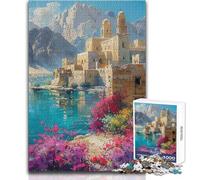 Puzzle per adulti da 1000 pezzi, Antico monastero sul lago, Rompicapo, Giochi per famiglie, Un'opera d'arte, Regali di Babbo Natale segreto, Dimensioni 38x26cm