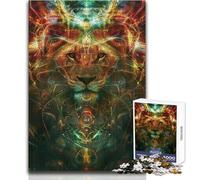 Puzzle per adulti da 1000 pezzi, antico rituale del leone, bellissimo design, analisi del gioco e logica, regali di Babbo Natale segreto, dimensioni 50x75cm