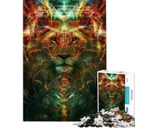 Puzzle per adulti da 1000 pezzi antico rituale del leone gioco per famiglie regalo per donne impegnativo da completare (dimensioni 50x75cm)