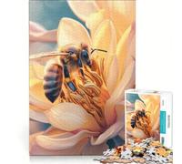 Puzzle per adulti da 1000 pezzi: Api che si posano su un fiore, gioco rilassante, sfida impegnativa, per rafforzare l'amore tra le coppie 38x26cm