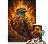 Puzzle per adulti da 1000 pezzi Aquila in fiamme Fatto di carta,per età 14+ Gioco di puzzle Collezione degli artisti, Belle arti。misurare:26x38cm/10.24 x 14.96pollice