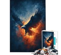 Puzzle per adulti da 1000 pezzi Aquila in volo con aura infuocata Gioco rompicapo che stimola l'intelligenza Giocattolo avvincente Ottimo regalo Un'opera d'arte (Dimensioni 50x75cm)