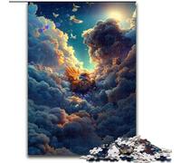 Puzzle per adulti da 1000 pezzi "Aquila tra le nuvole" Puzzle in cartone, regalo perfetto per la decorazione della casa e per il divertimento delle feste 1000 pezzi(26x38cm)