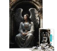 Puzzle per adulti da 1000 pezzi Arcangelo Azrael nell'arco di pietra difficile e stimolante regalo per donne giocattolo antistress per età 14+ (38x52cm)