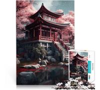 Puzzle per adulti da 1000 pezzi Architettura giapponese Fatto di legno,per età 14+ Giochi educativi per adulti e adolescenti offerte come regali per tutta la famiglia。misurare:50x75cm
