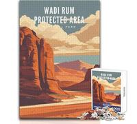 Puzzle per adulti da 1000 pezzi, area protetta del Wadi Rum, gioco di sfida unico, taglio di precisione, opera d'arte, regalo, dimensioni 50x75cm