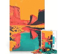 Puzzle per adulti da 1000 pezzi,Arizona Canyon River Sunset,taglio preciso,arte,gioco di abilità,relax,regalo di Natale (38x26cm)