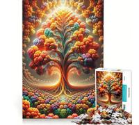 Puzzle per adulti da 1000 pezzi "Armonia nel frutteto", gioco impossibile, migliora la memoria, con pezzi di forma casuale completamente ad incastro 38x52cm