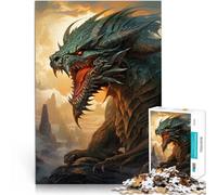 Puzzle per adulti da 1000 pezzi “ Arte dei draghi” Fatto di legno，per età pari o superiore a 14 anni Antistress Vacanza a casa Uccidere il tempo Collezione degli artisti, Belle arti。misurare：50x75cm