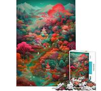 Puzzle per adulti da 1000 pezzi arte digitale colorata puzzle giapponese per adulti gioco pratico taglio di precisione regalo di compleanno e unico (dimensioni 38x26cm)