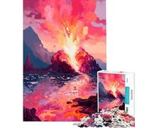 Puzzle per adulti da 1000 pezzi arte pixel art a tema lava natura gioco interattivo giocattolo avvincente per coltivare la pazienza regalo di Babbo Natale segreto ideale per passare il tempo durante