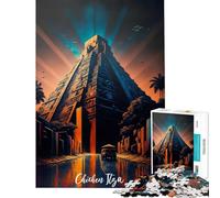 Puzzle per adulti da 1000 pezzi artistico Chichen Itza gioco educativo sfida rilassante migliora la memoria regalo di compleanno (dimensioni 50x75cm)