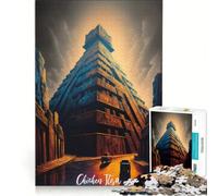 Puzzle per adulti da 1000 pezzi, artistico, Chichen Itza, gioco rilassante, allena la mente e la mano, compleanni e altre occasioni 38x52cm