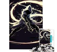 Puzzle per adulti da 1000 pezzi Assassini con spada luminosa poster vintage giochi rilassanti giocattoli educativi regalo per compleanni divertente e umoristico (dimensioni 50x75cm)