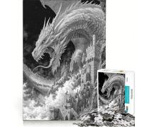 Puzzle per adulti da 1000 pezzi "Assedio del Drago", gioco pratico, ideale per passare il tempo durante le vacanze, con poster e foglio di curiosità abbinati 38x26cm